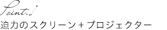 迫力の4面スクリーン＋プロジェクター